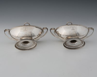 Lot 438 - Paul Storr, a pair of George III silver sauce...
