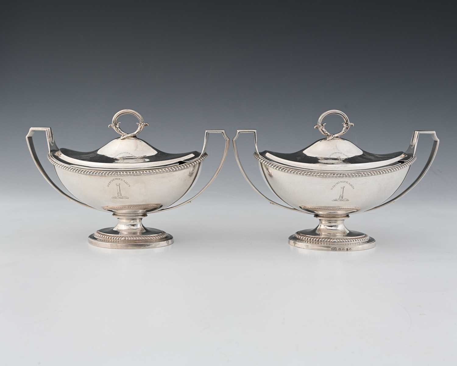 Lot 438 - Paul Storr, a pair of George III silver sauce...
