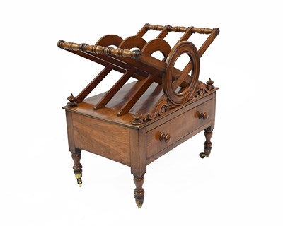 Lot 388 - A mid-Victorian mahogany Canterbury, circa...