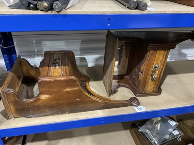 Lot 150 - A pair of Edwardian dressing table shelves...