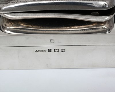 Lot 203 - An Elizabeth II silver cigar/cigarette box,...