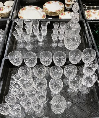 Lot 26 - Six large Edinburgh crystal cut glass red wine...