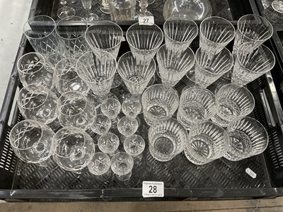 Lot 28 - Ten Waterford Crystal 'Tramore' cut fluted...