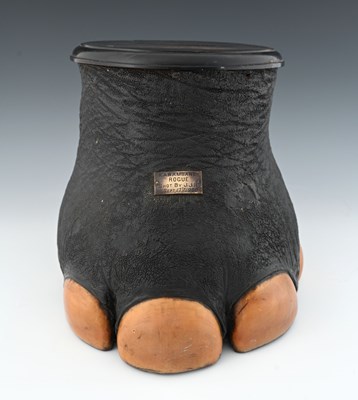 Lot 228 - Taxidermy, a late Victorian elephant's foot,...