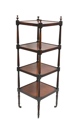 Lot 385 - A Regency mahogany whatnot, circa 1820, four...