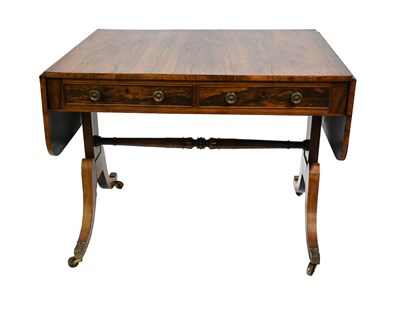 Lot 381 - A Regency rosewood sofa table, circa 1820,...