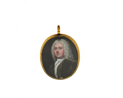 Lot 245 - British School, 18th Century, an oval portrait...