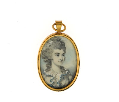 Lot 248 - British School, 18th Century, an oval portrait...