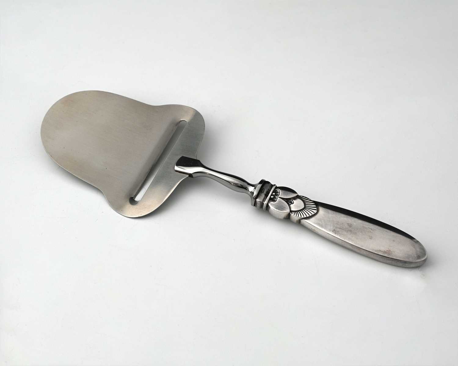 Lot 234 - Georg Jensen, a boxed cactus pattern cheese...