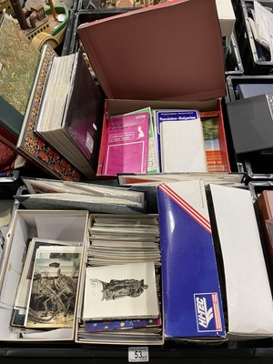 Lot 53 - A collection of postcards in albums and shoe...