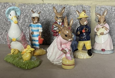 Lot 97 - A set of five Royal Doulton Bunnykins figures,...