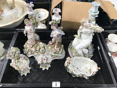 Lot 5 - A pair of continental possibly Dresden floral...