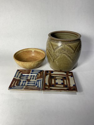 Lot 118 - Studio Pottery: two Nic Harrison shallow...