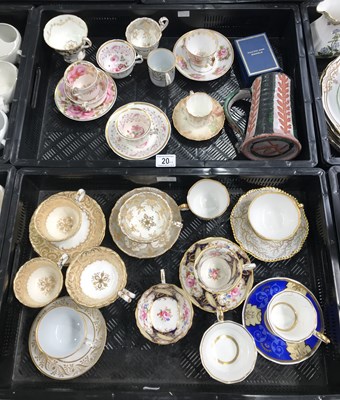 Lot 20 - A collection of 19th century British tea cups...