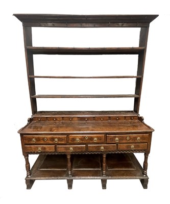 Lot 227 - A George III country oak dresser, circa 1770...