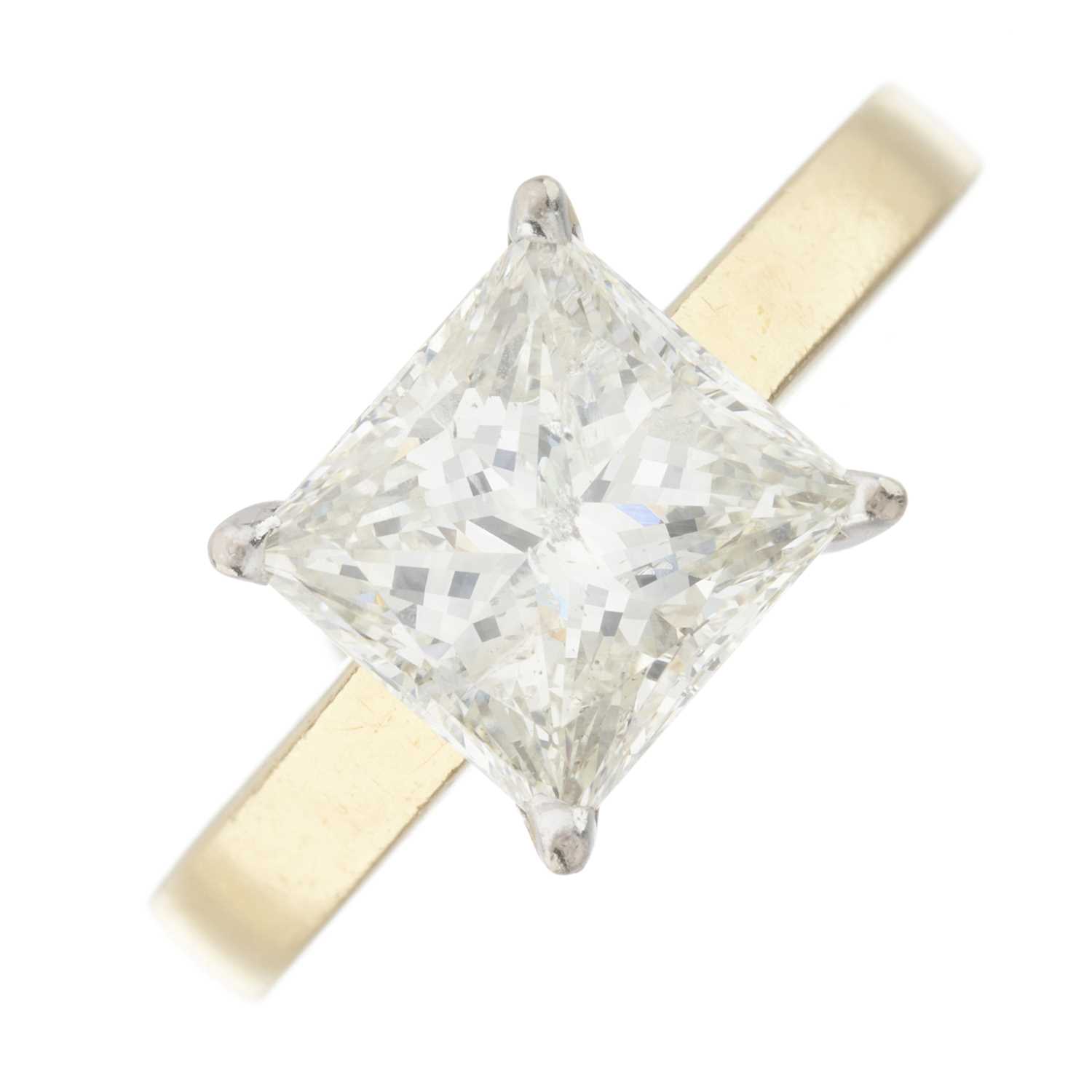 Lot 189 - An 18ct gold diamond single-stone ring