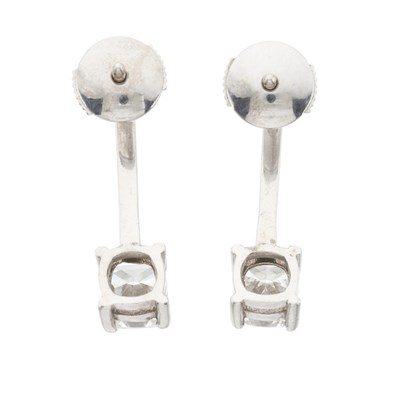 Lot 190 - A pair of 18ct gold diamond earrings