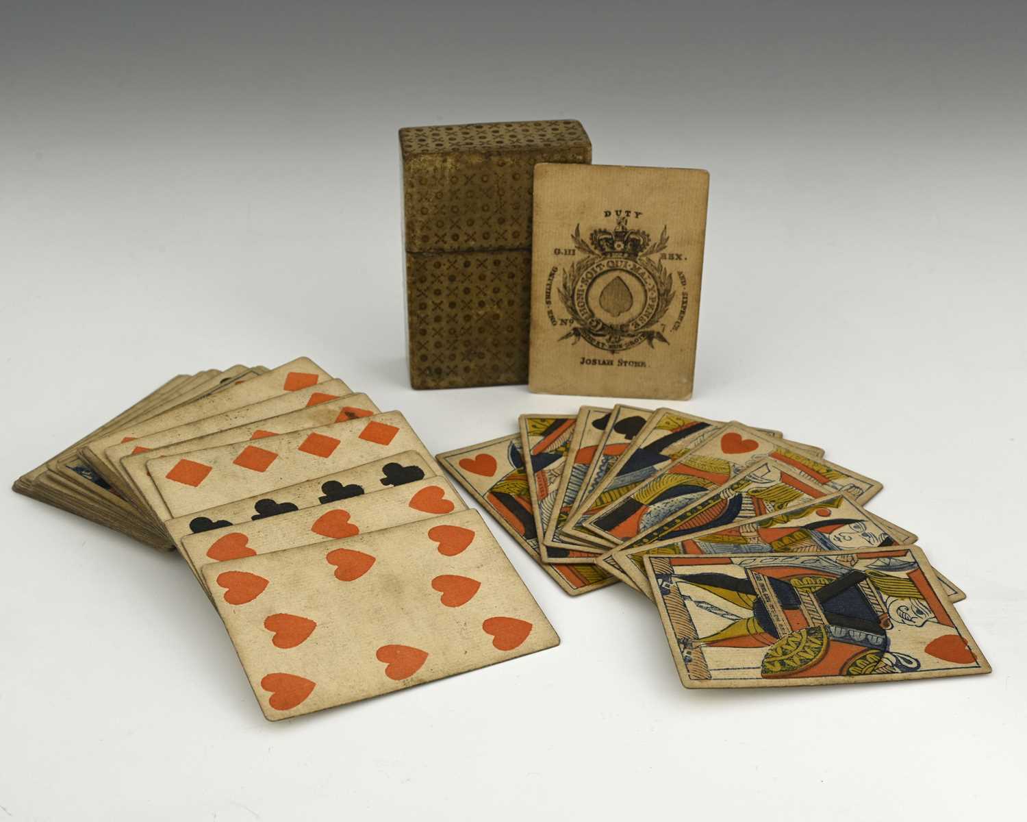 Lot 240 - Josiah Stone, a complete deck of George III...