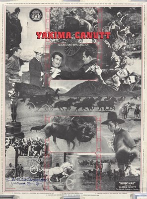 Lot 215b - A Yakima Canutt poster, signed l.l. 'To the...