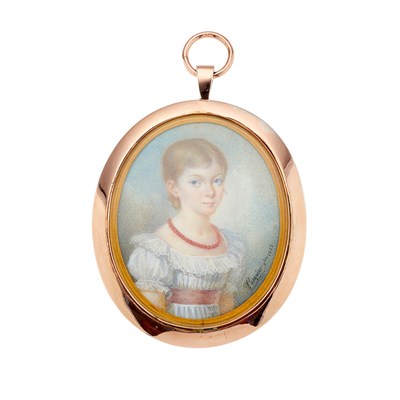 Lot 206 - An early 19th century portrait miniature,...