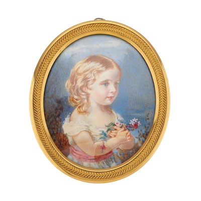 Lot 209 - A mid 19th century portrait miniature, circa...