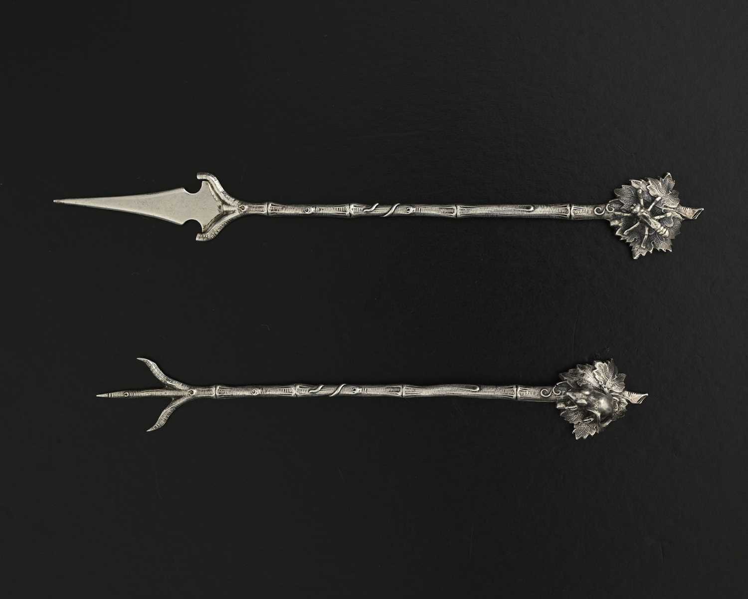 Lot 79 - A pair of American sterling silver Aesthetic...