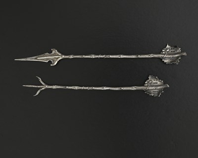 Lot 79 - A pair of American sterling silver Aesthetic...