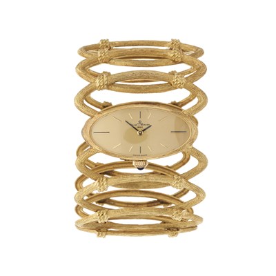 Lot 225 - Baume & Mercier, a 1970s 18ct gold bracelet...