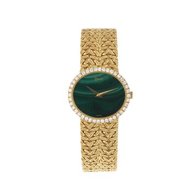 Lot 226 - Piaget, a 1970s 18ct gold bracelet watch,...