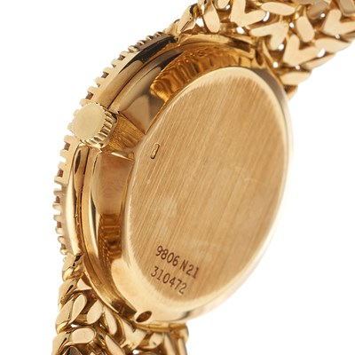Lot 226 - Piaget, a 1970s 18ct gold bracelet watch,...