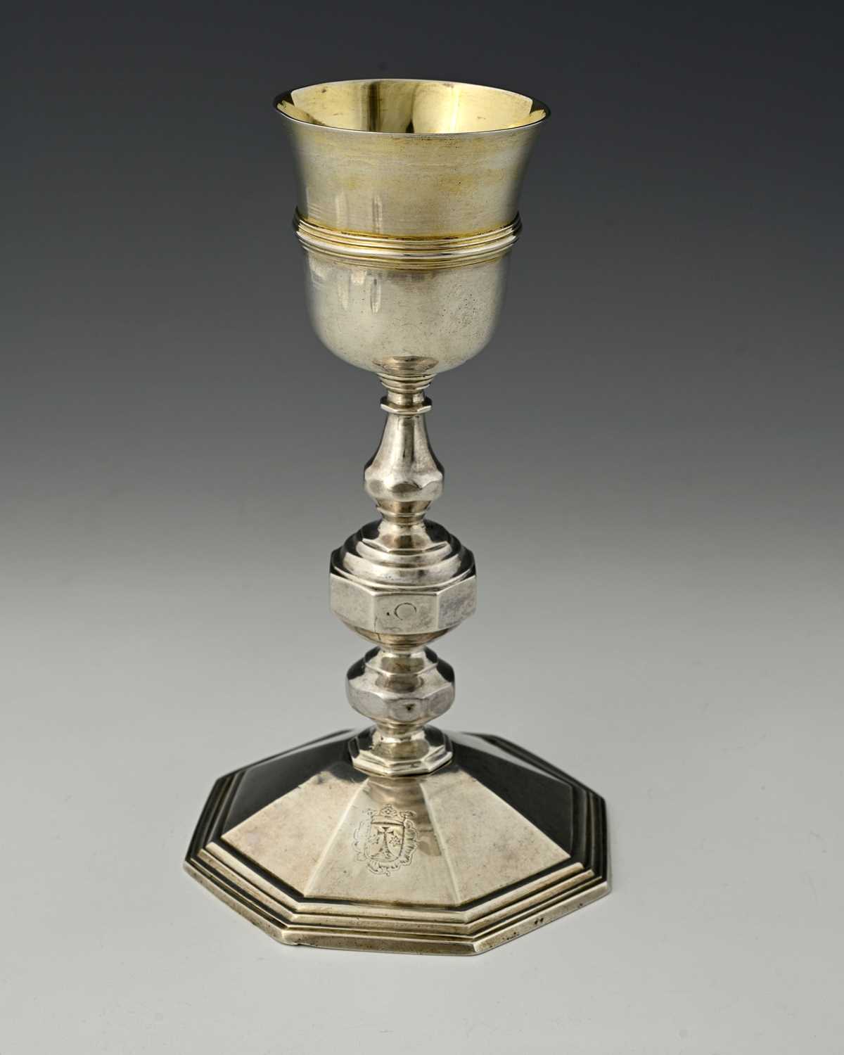 Lot 397 - An eighteenth-century Spanish silver chalice,...