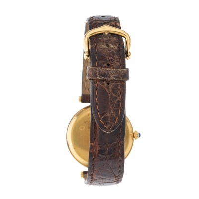 Lot 229 - Cartier, a gold plated Must de Cartier wrist...