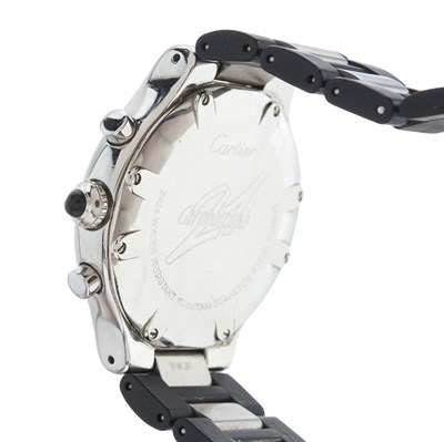 Lot 230 - Cartier, a stainless steel Chronoscaph 21...