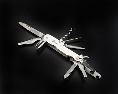 Lot 460 - A George V silver-mounted folding knife, with...