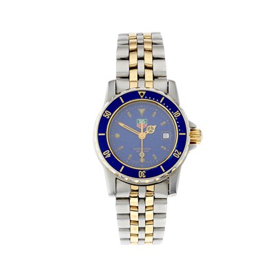 Lot 232 - Tag Heuer, a stainless steel and gold plated...