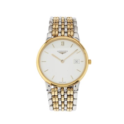 Lot 233 - Longines, a stainless steel and gold plated...