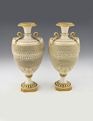 Lot 648 - George Owen for Royal Worcester, a pair of...