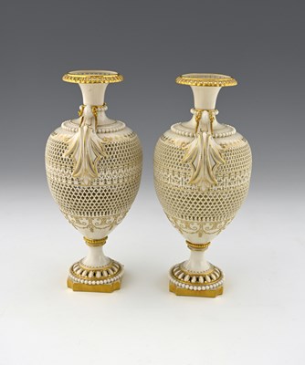 Lot 648 - George Owen for Royal Worcester, a pair of...
