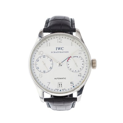 Lot 256 - IWC, a platinum limited edition Portugieser 7...