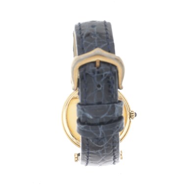 Lot 226 - Cartier, a tri-metal Vendome Trinity wrist watch
