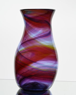 Lot 541 - Hartley Wood, a Sunderland art glass vase,...