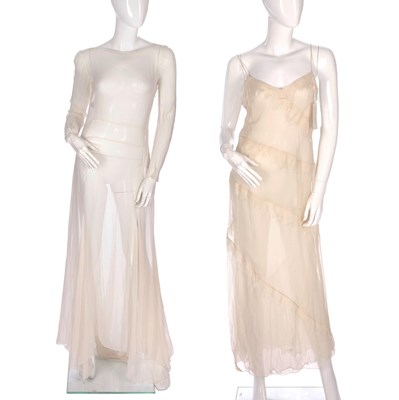 Lot 271 - Alberta Ferretti, two full-length silk dresses,...