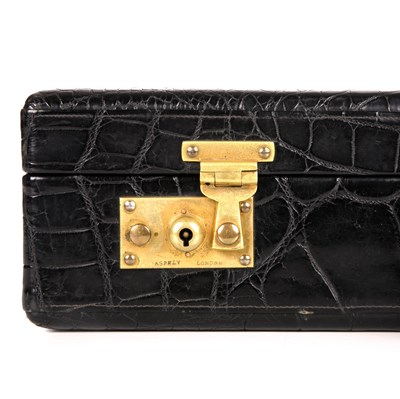 Lot 273 - Asprey, a vintage crocodile skin briefcase,...
