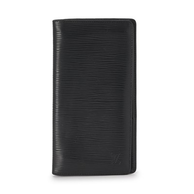 Lot 292 - Louis Vuitton, a black epi Brazza wallet.