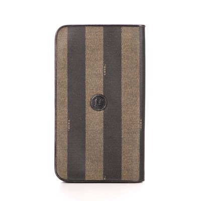 Lot 305 - Fendi, a large vintage Pequin travel wallet,...