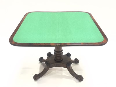 Lot 240 - A Regency mahogany pedestal games table, circa...