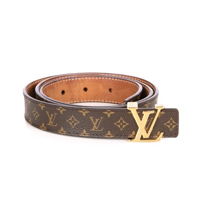 Lot 330 - Louis Vuitton, a thin monogram belt, crafted...