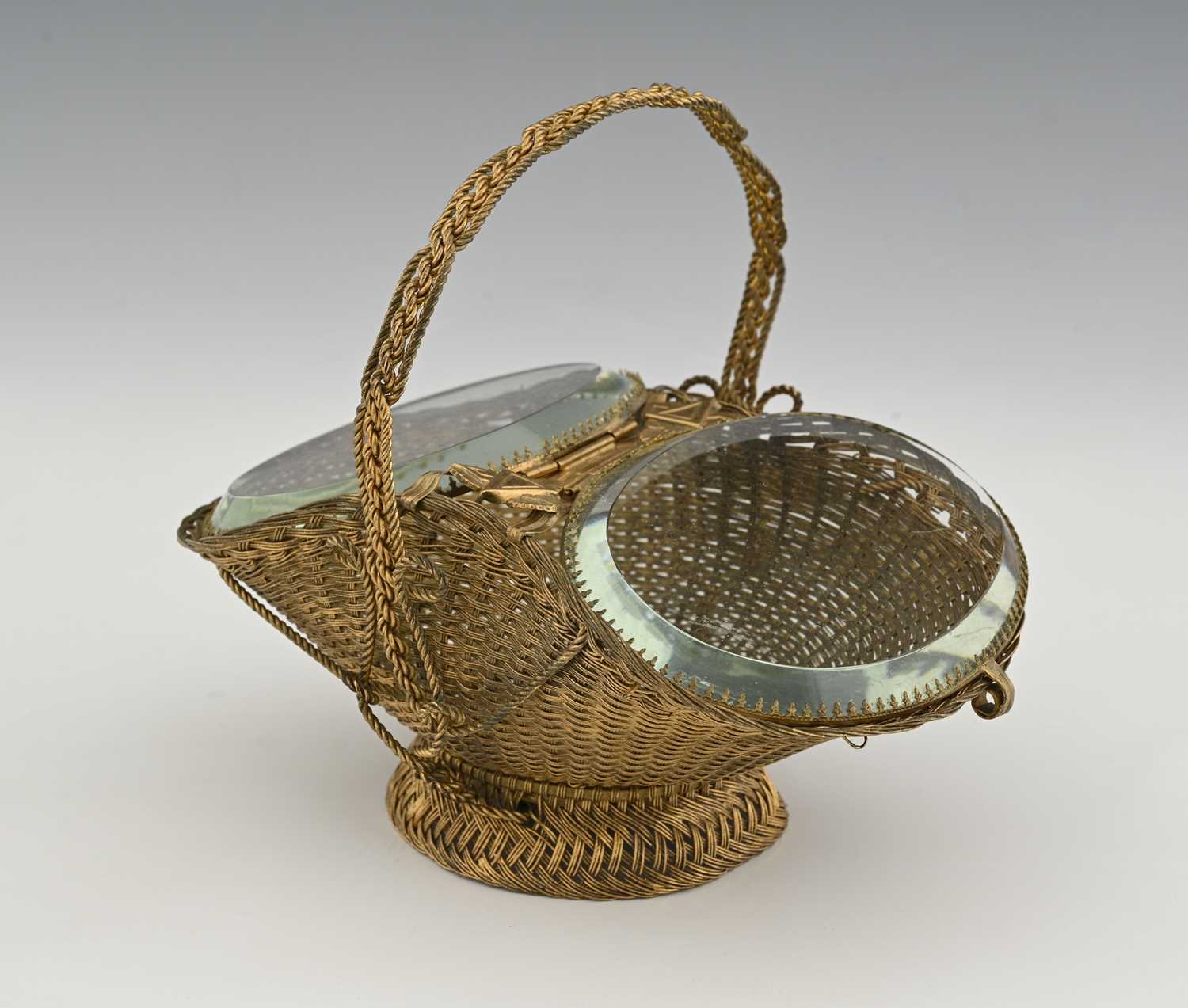 Lot 229 - A French Palais Royal gilt metal wire and...