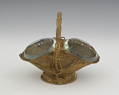 Lot 229 - A French Palais Royal gilt metal wire and...