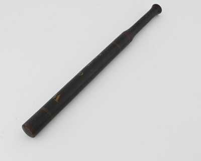Lot 244 - A William IV painted truncheon, cylindrical...